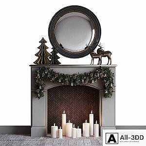 christmas mood fireplace