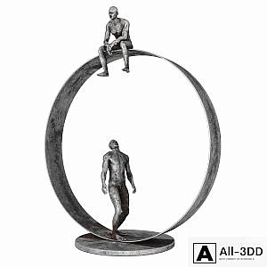 Decorative Sculpture With 4 PBR Metal Materials