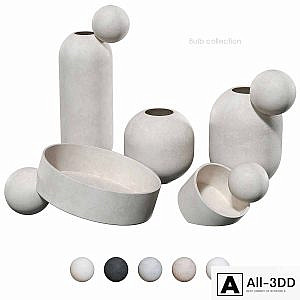 Bulb collection vases