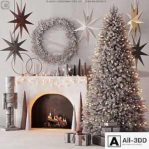 240 happy new year 04 christmas tree mono 01 light CORONA