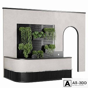Reception Desk and Wall plant - office furniture 10