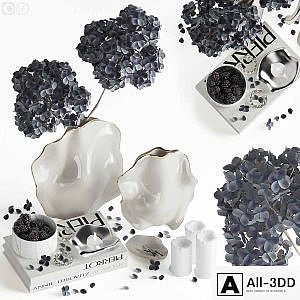 Decorative set with hydrangea - 02