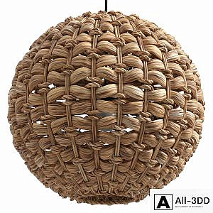 Woven Pendant Lamp Brown SIWAZE