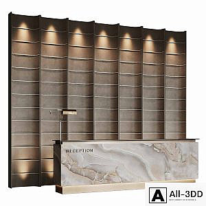 Beige marble hotel reception