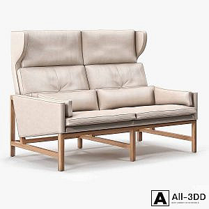 BassamFellows CB 522 Wing Back Settee