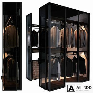 Walk in corner wardrobe