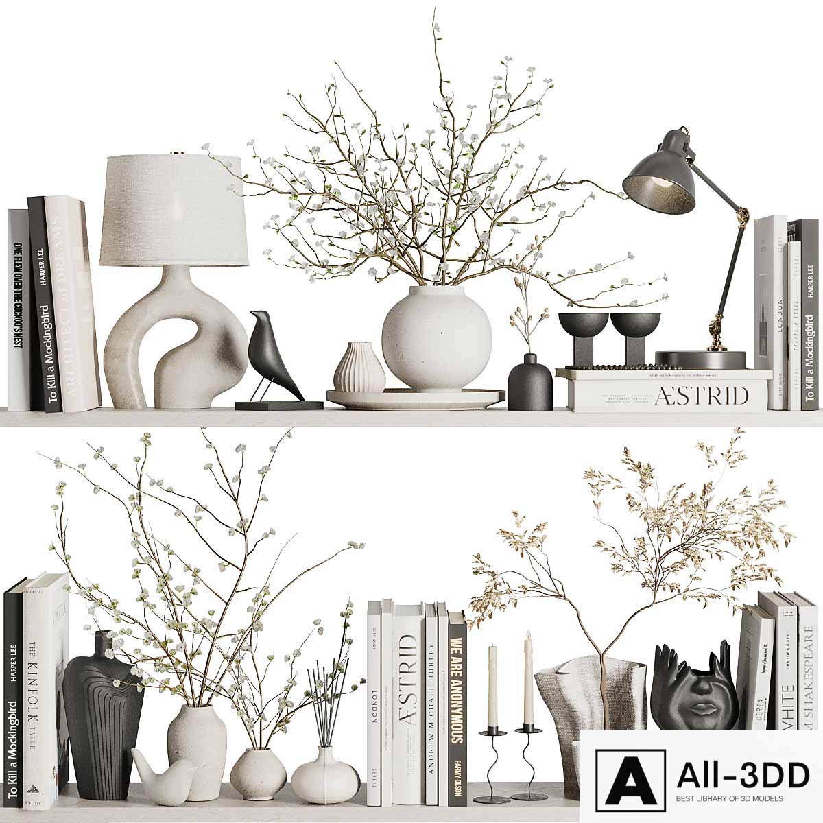 Decorative Set14 modern interior 3D model Decorative Set14