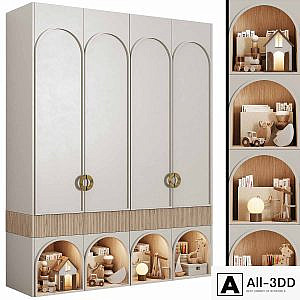 Children's modular wardrobe in neoclassical style 10
