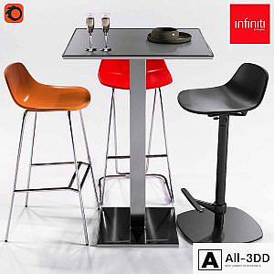 Infiniti Plano + 3 Stools Pure Loop Series