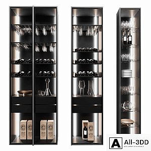 Set of display cases of different widths_1