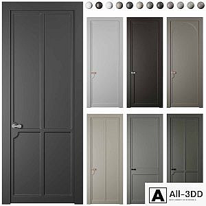 Interior door SOFTFORM with smooth coplanar platband "Volkhovets"
