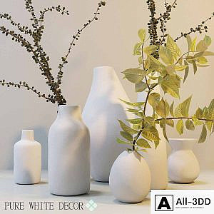 Pure White Ceramic Vases