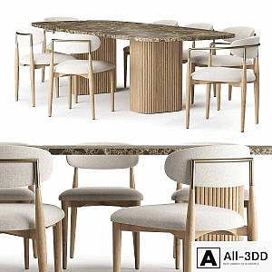 RH Mulholland Stone Rectangular Dining Table