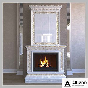 Fireplace tile