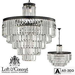 Chandelier RH 1920s Odeon Clear Glass Fringe Chandelier - 6 rings