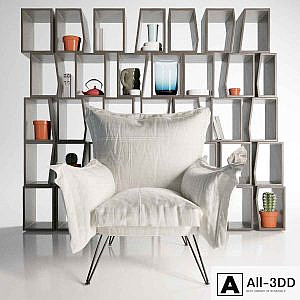 Moroso Cloudscape Chair, Terreria bookcase