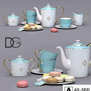 Tea set from DG Home + macaroon