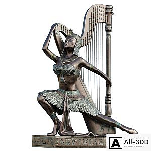 Egyptian with harp