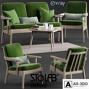 Stolab Oxford chair and sofa, Yngve table