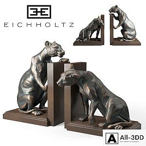 Bookend Lioness set of 2 Eichholtz