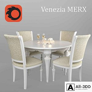 Table and chairs Venezia Merx