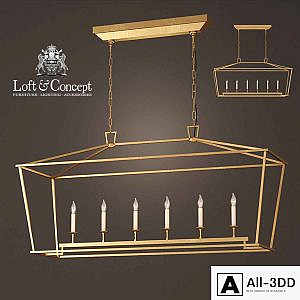 Chandelier 19th C. English Openwork Linear Pendant Bronze