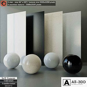Quartz slab & Seamless texture Set 02