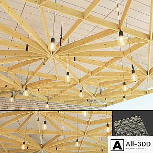 Wooden suspended ceiling 5