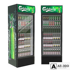Refrigerated cabinet with drinks
