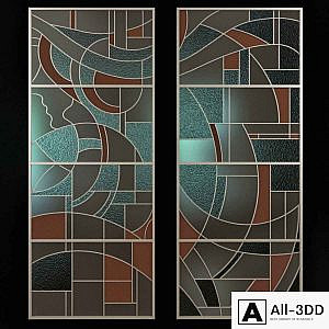 Stained glass in avant-garde style