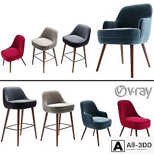 375 Walter Knoll Counter, Bar Stool, Dining & Side Chair
