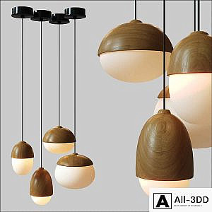 Modern Nodic Wood Acrylic Pendant Lamp Suspension Light Lighting Fixture DIY