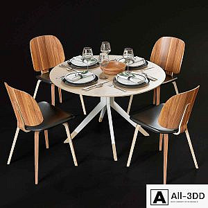 Dining table and chairs BoConcept Billund and Aarhus