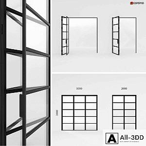Metal doors-accordion in the style of Loft 3