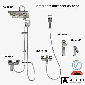 Set of bathroom faucets Invena NYKS