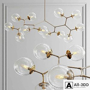 Custom 12 light vintage glass fixture