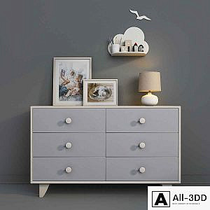 Children's furniture Ellipse, Line collection with decor.