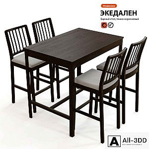 Bar Table and Bar Stool IKEA ECEDALEN