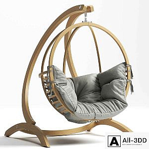 Globo One-single Wooden Chair Swinging