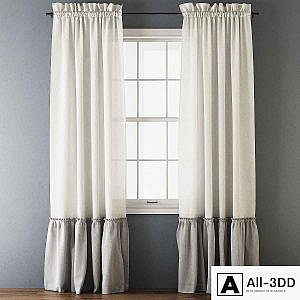 Ruffled Cotton Curtains