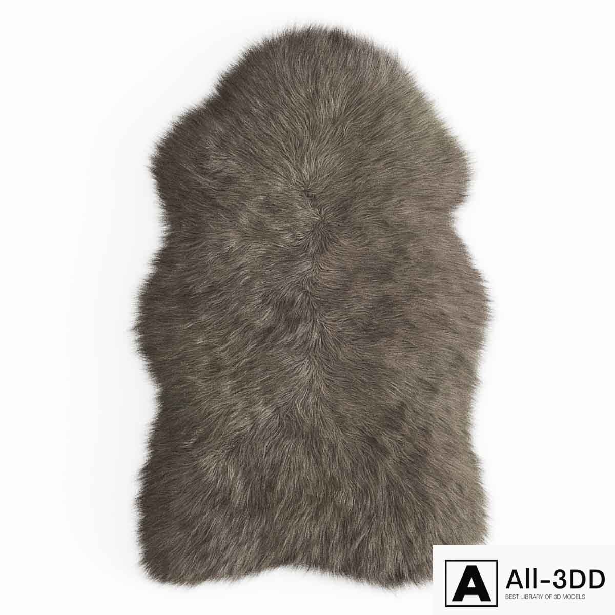 Faux Fur Mongolian Rug modern interior 3D model Faux Fur Mongolian Rug