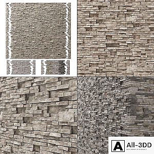 Brick stone wall granite many n3 / Clinker granite brick wall