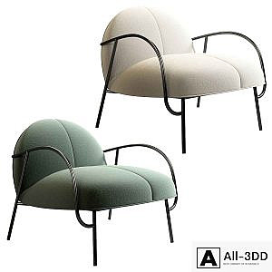 Armchair Wendelbo Half & half with armrest