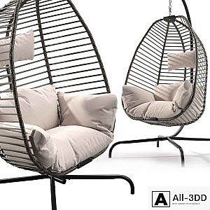 Hanging chair with frame