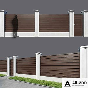 Fence made of corrugated board 5 options