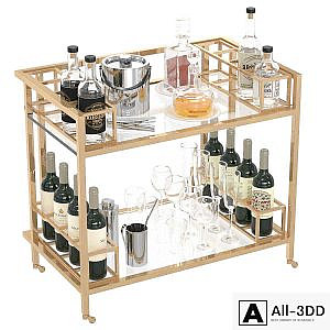 Restoration Hardware 1930S FRENCH TROLLEY BAR CART