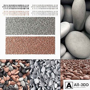 Pebble river low n11 / Small river pebble №11