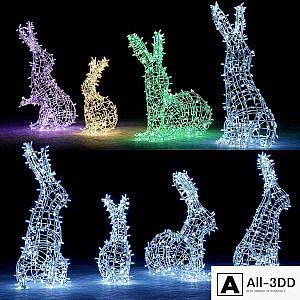Hares from garlands