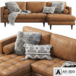 Joybird Briar Leather Sectional Sofa