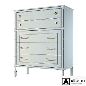 Faux bamboo dresser